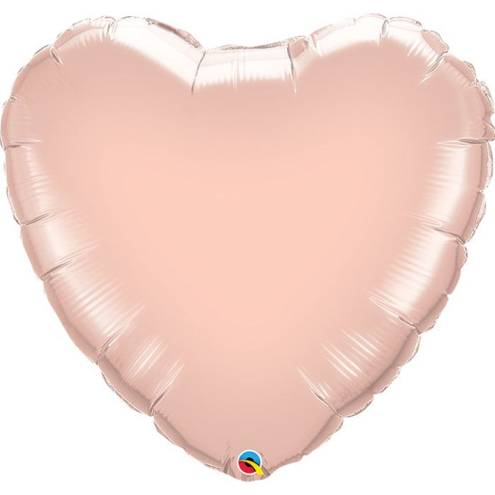 36 INCH FOIL ROSE GOLD HEART PLAIN 