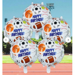Sports Balls Foil Balloon 18inch 