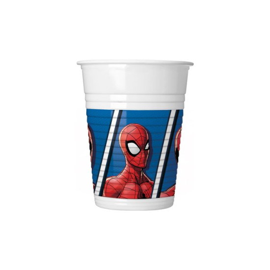 SPIDERMAN CRIME FIGHTER PLASTIC CUP 200ML -8Cups