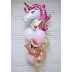 Magical Unicorn 9 Balloon Bouquet