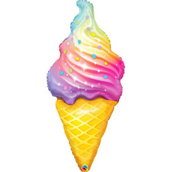 Rainbow Swirl Ice Cream Balloon