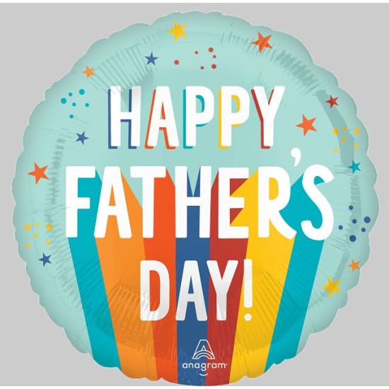 Father's Day Playful Stripes 18 Inch Foil