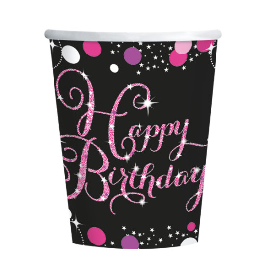 Pink Celebration Cups- 8