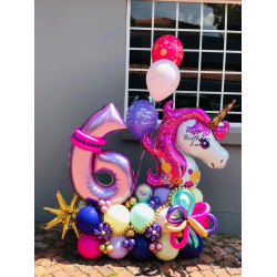 Unicorn Balloon Tower