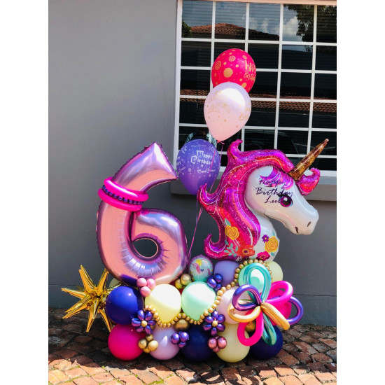 Unicorn Balloon Tower
