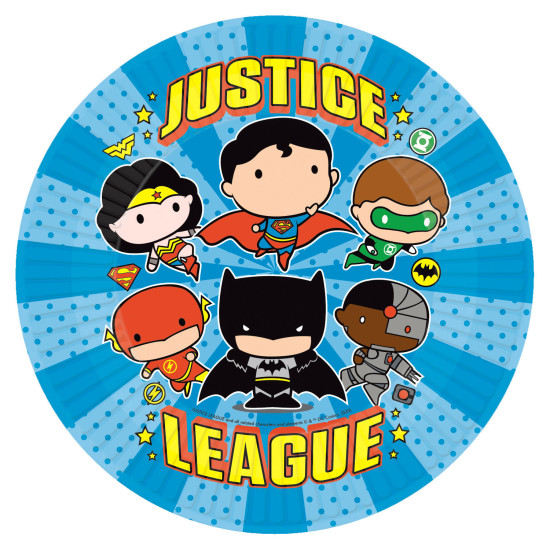 Justice League Paper Plates 23cm- 8