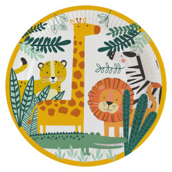 Get Wild Paper Plates 23cm- 8