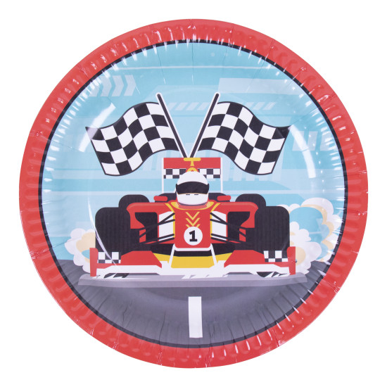 Racing Car Paper Plates 23cm -8