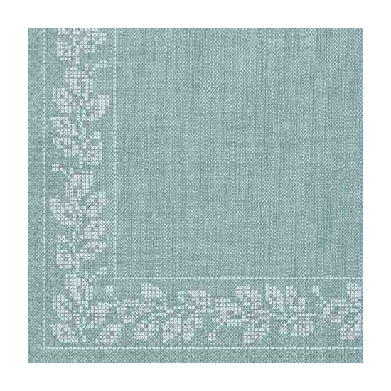 NAPKINS 3 PLY 33Χ33CM TURQUOISE FABRIC FLOWER -20CT