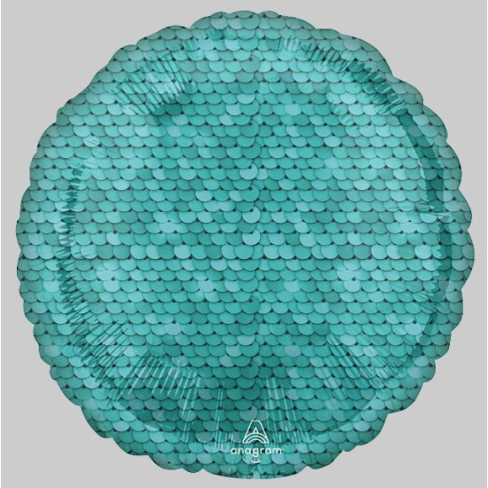 Ocean Blue Sequins Foil Balloon