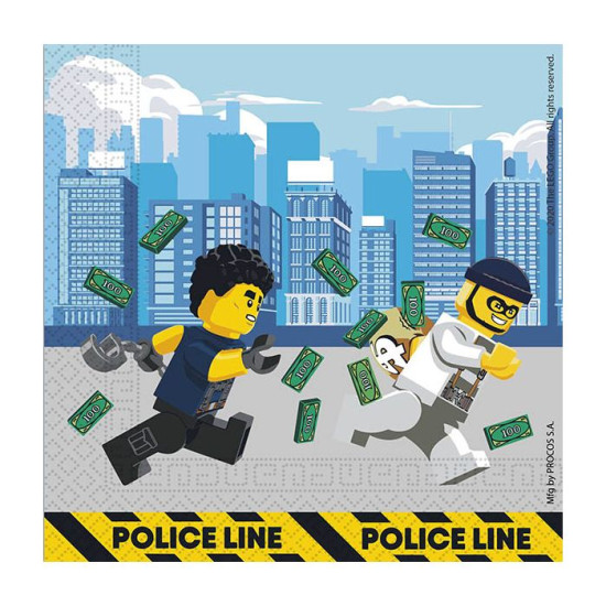 LEGO CITY 2PLY NAPKINS 33X33CM- 20CT