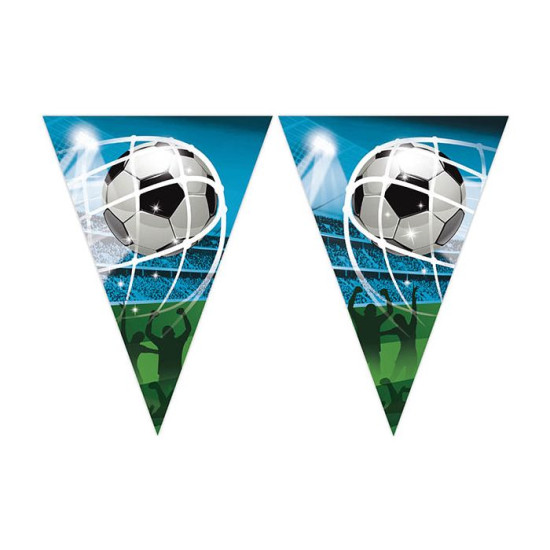 SOCCER FANS TRIANGLE PAPER FLAG BANNER