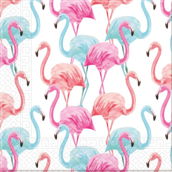 TROPICAL FLAMINGO 2PLY PAPER NAPKINS