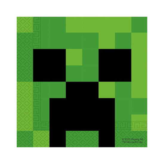 MINECRAFT 2PLY PAPER NAPKINS 33X33CM -20CT