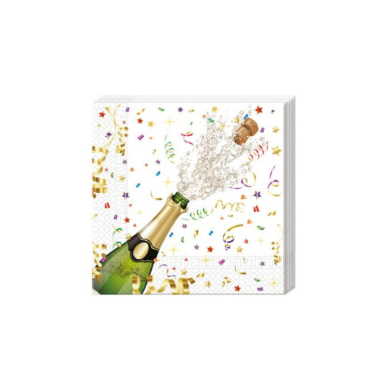 SPARKLING CELEBRATION THREE PLY 33X33CM- 20CT