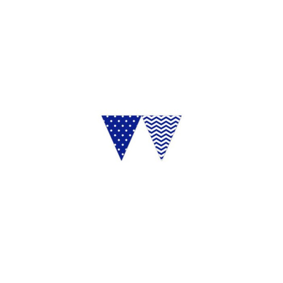 BLUE CHEVRON TRIANGLE FLAG BANNER