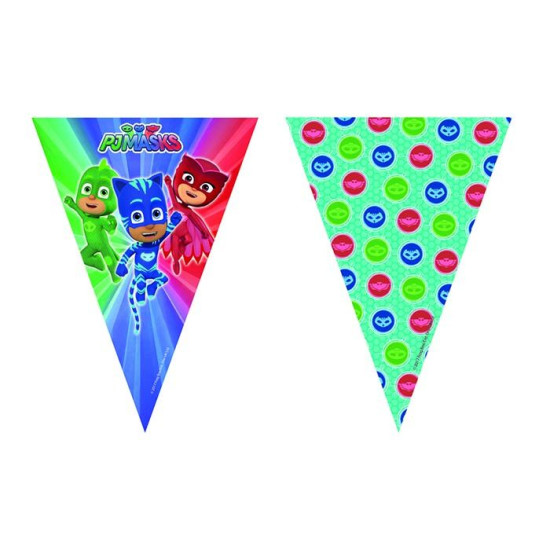 PJ MASKS PLASTIC TRIANGLE FLAG BANNER