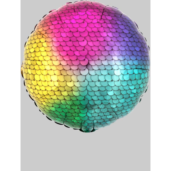 Rainbow Sequins Foil Balloon