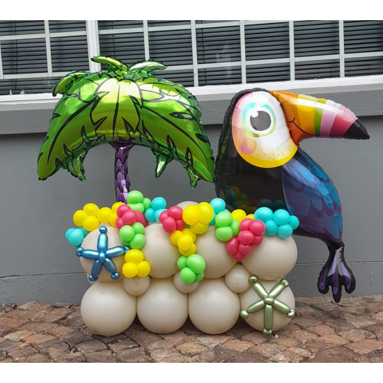 Palm tree & Toucan Balloon Tower