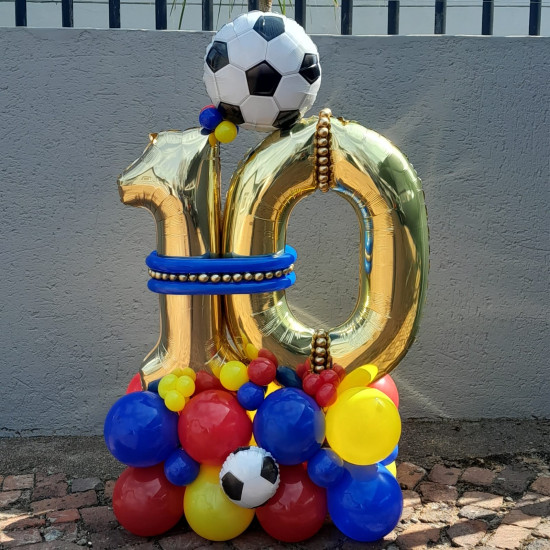 Colourful 2 Digits Soccer Tower