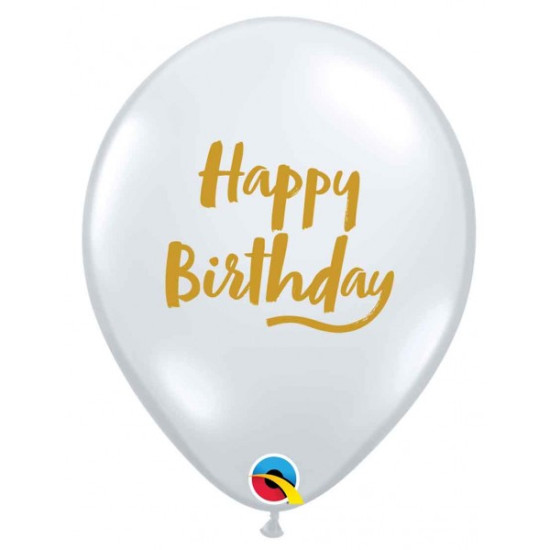 Birthday Brush Script Latex Balloon