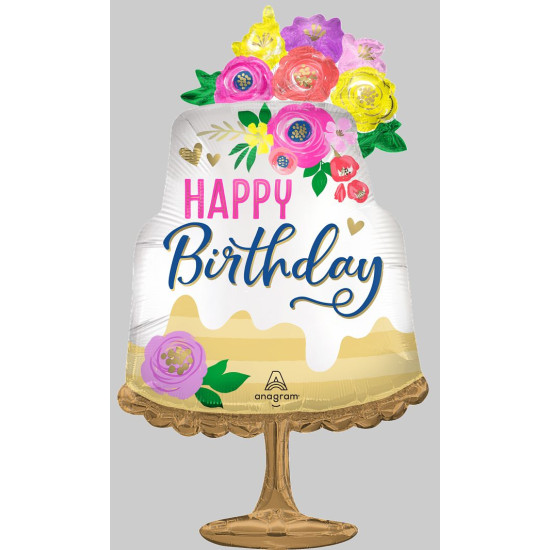 Artful Floral Birthday Super Shape