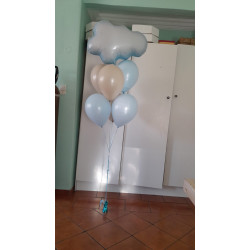 Pastel Blue & Cloud Balloon Bouquet