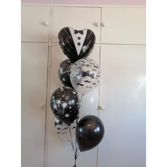 Tuxedo Balloon Bouquet