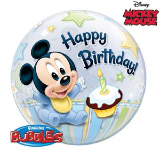 22 INCH SINGLE BUBBLE MIC 1ST BDAY