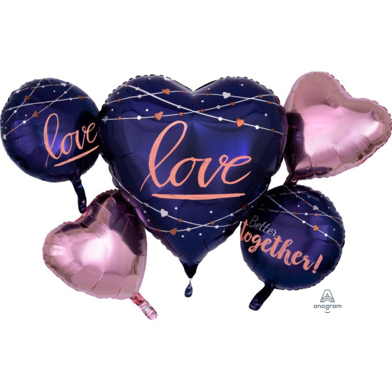 Navy Wedding Foil Bouquet