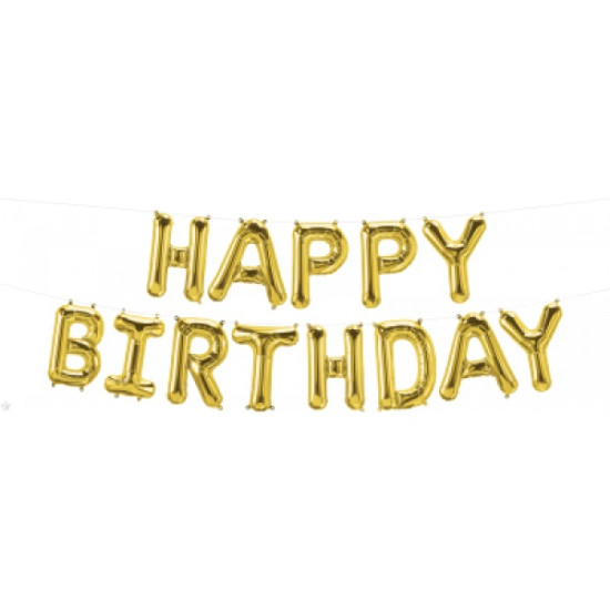 16 INCH FOIL HAPPY BIRTHDAY GOLD
