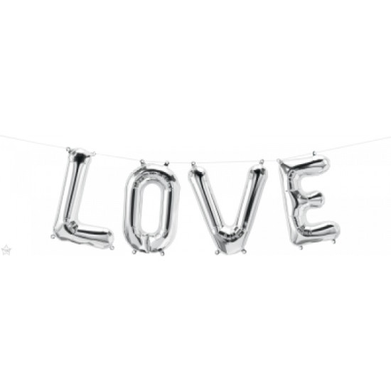 LOVE SILVER AIR FILLED 16 INCH FOIL 