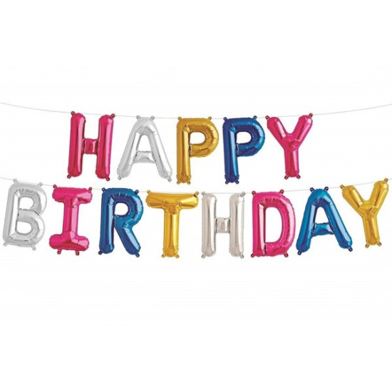 16 INCH FOIL HAPPY BIRTHDAY MULTI COLOUR KIT AIR FILLED