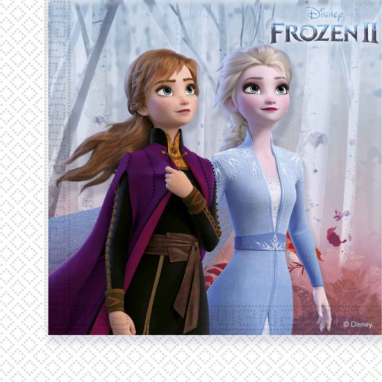 FROZEN II SPARKLE TWO-PLY PAPER NAPKINS 33X33CM- 20 Napkins 