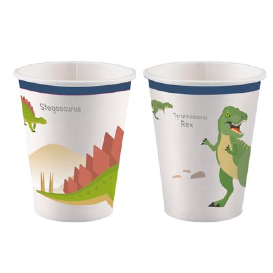 Happy Dinosaur Paper Cups- 8 cups