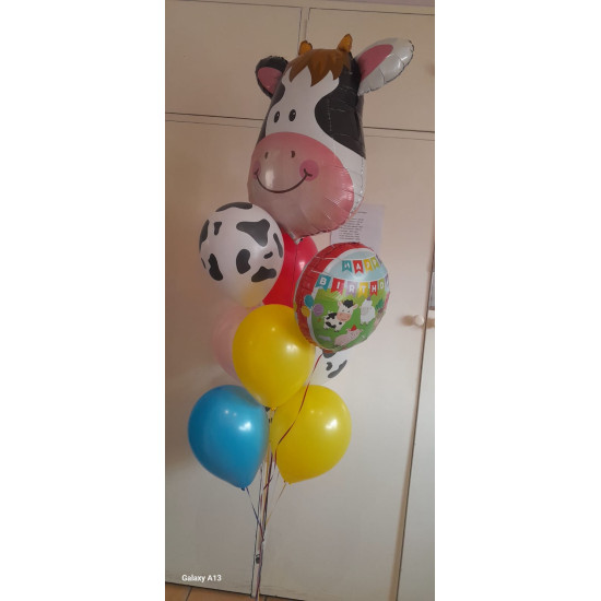 Smiling Cow Balloon Bouquet