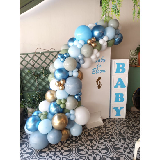 D Shaped garland & Wooden Boxes Combo 