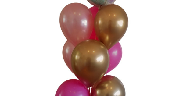 Pink & Gold Happy Birthday Bouquet | The Balloon Stop