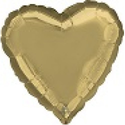 White Gold Heart 18 Inch