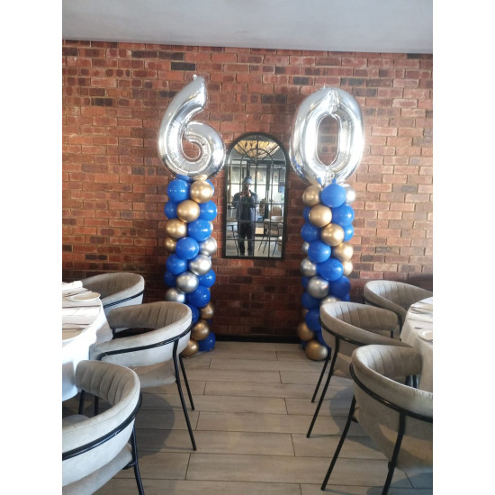 Classic 2m Pillar with Foil Number-Price is for 1 pillar