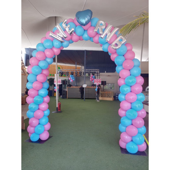 Spiral 2x3m Arch With 16 Inch Letters-Maximum is 10 letters