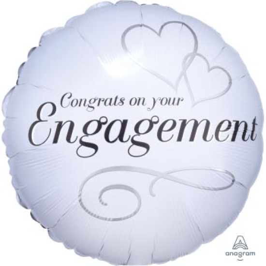 Two Hearts Engagement foil balloon