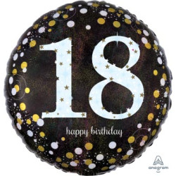 Holo Sparkling Birthday 18 foil balloon