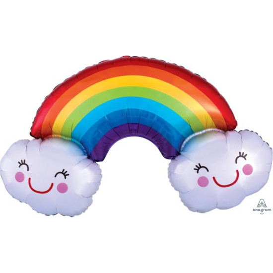 Rainbow With Clouds Super Shape