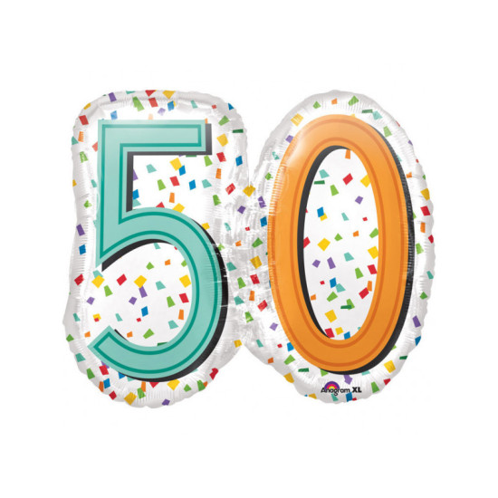 Rainbow Birthday 50 Super shape