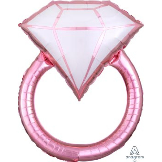 Blush Wedding Ring foil balloon