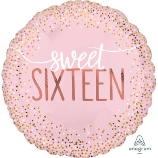 Sixteen Blush 18" foil balloon