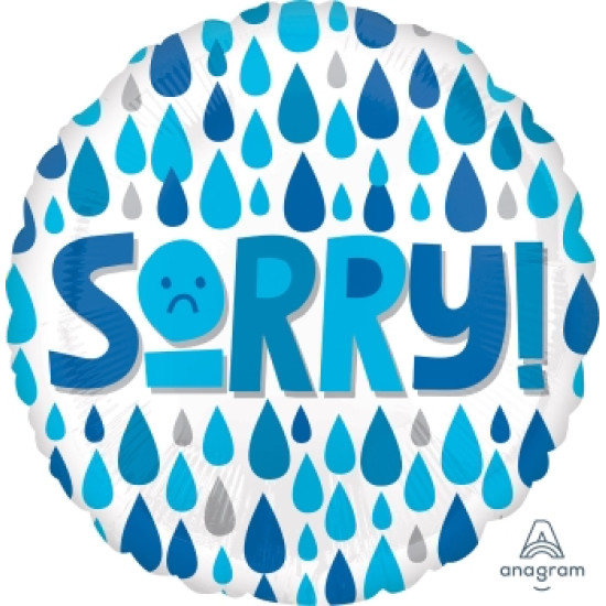 Sorry Raindrops foil balloon