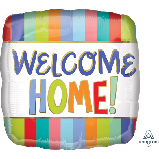 Welcome Home Stripes foil balloon