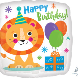 Happy Lion Birthday foil